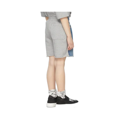 Two-Tone Denim Shorts