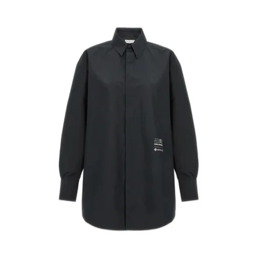 Numeric-Printed Long-Sleeved Shirt