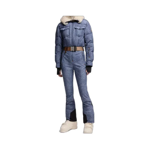 Shearling-Trimmed Down Ski Jumpsuit