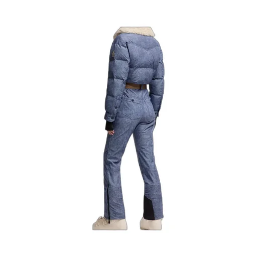 Shearling-Trimmed Down Ski Jumpsuit