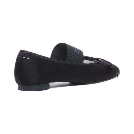 Atomic Bow-Detailed Satin Ballerina Shoes