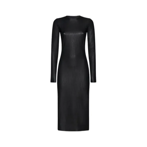 Faux Leather Midi Dress