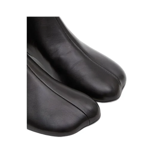 Logo Embroidered Block Heel Ankle Boots