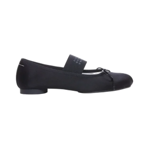 Atomic Bow-Detailed Satin Ballerina Shoes