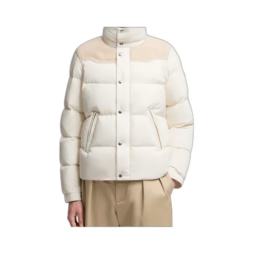 Verine Suede-Trimmed Short Down Jacket