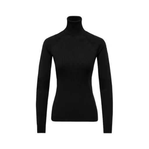 Logo Embroidered Polo Neck Jumper