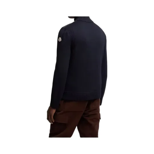 Logo Patch Panelled Padded Cardigan