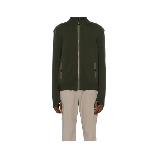 Zip-Up High Neck Cardigan