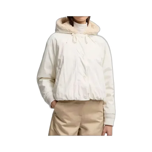 Nisiro Teddy-Trimmed Hooded Short Down Jacket