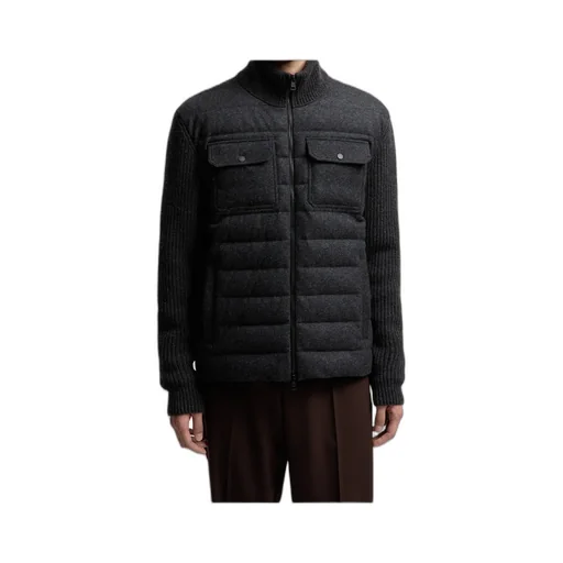 Padded Zip-Up Cardigan
