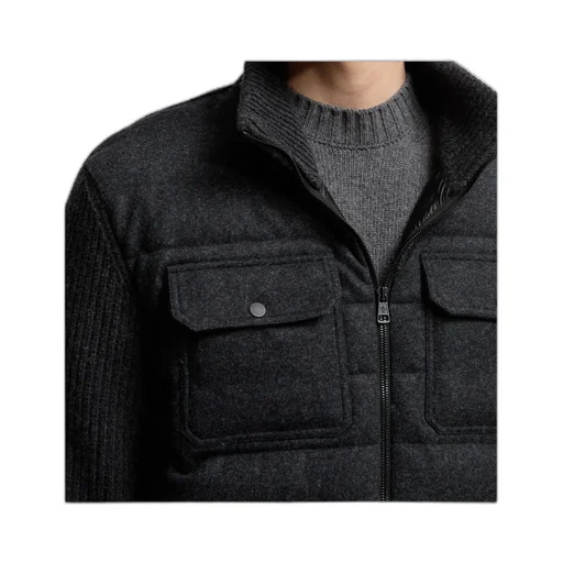 Padded Zip-Up Cardigan