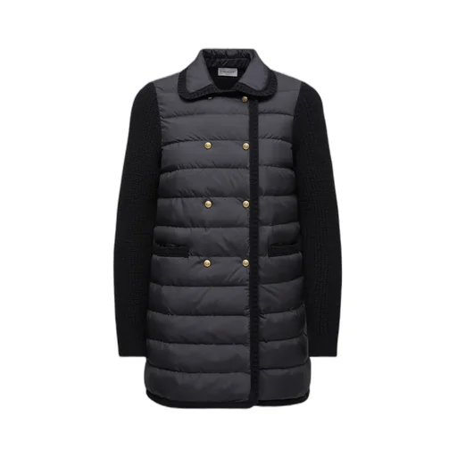 Double-Breasted Padded Cardigan
