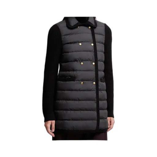 Double-Breasted Padded Cardigan