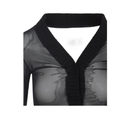 V-Neck Mesh Top
