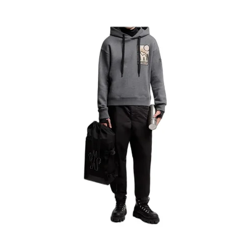 Grenoble Mountain Logo Drawstring Hoodie
