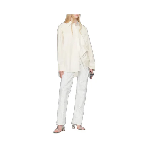 Cut-Out-Collar Shirt