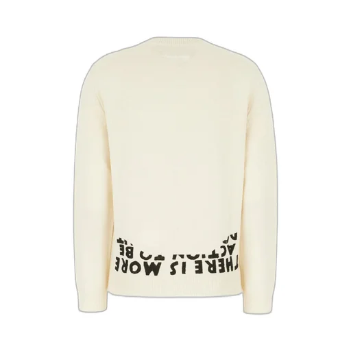 Lettering-Print Wool Sweater