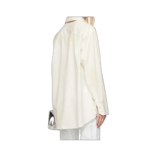 Cut-Out-Collar Shirt