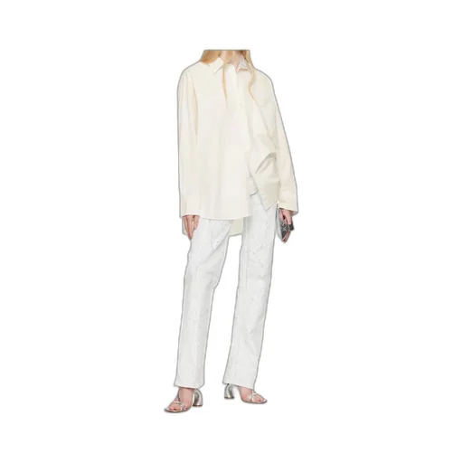 Cut-Out-Collar Shirt