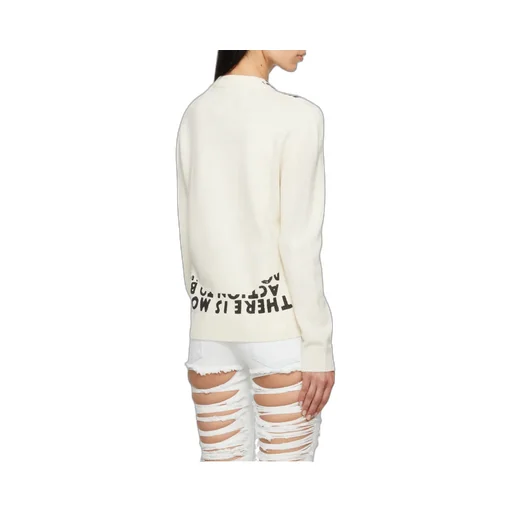 Lettering-Print Wool Sweater