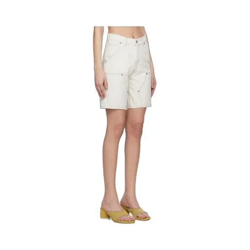 Numbers-Motif Denim Shorts