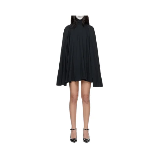 Long-Sleeved High Neck Mini Dress