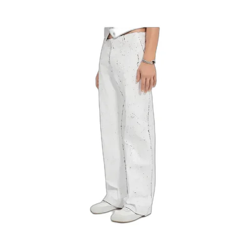 Painted White Trousers