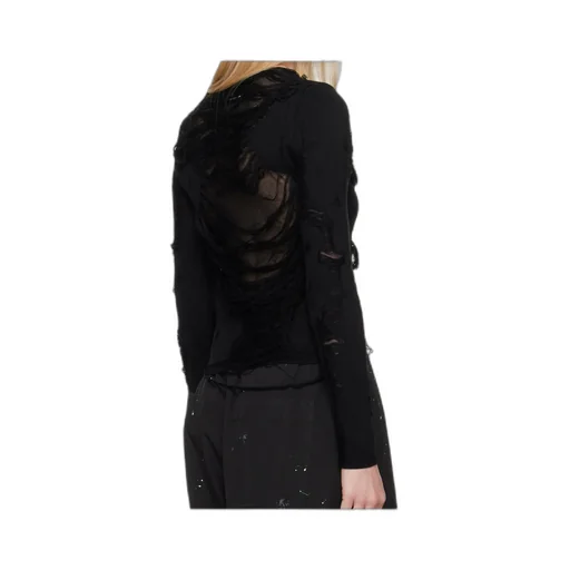 Ripped-Effect Knitted Jumper