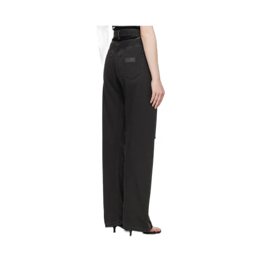 Cut-Out Detailed Straight-Leg Jeans
