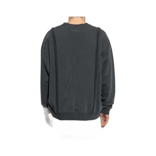 Numbers-Motif Drop Shoulder Sweatshirt