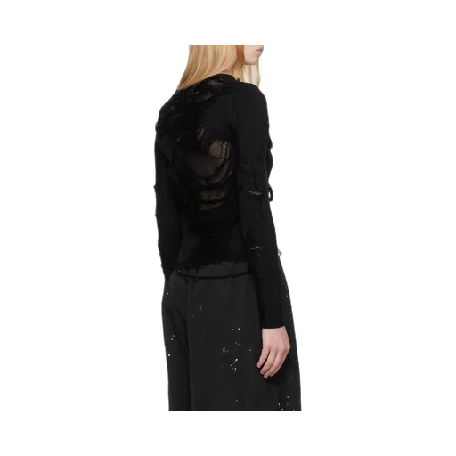 Ripped-Effect Knitted Jumper