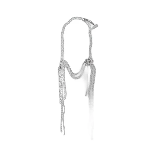 Logo Charm Embellished Necklace