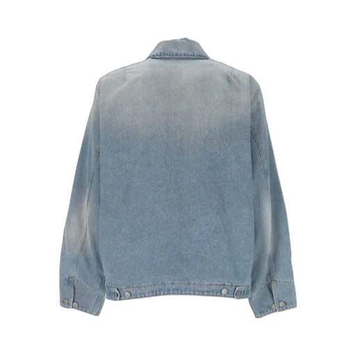 Distressed Zip-Up Denim Jacket