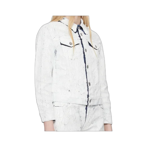 Coated-Finish Denim Jacket