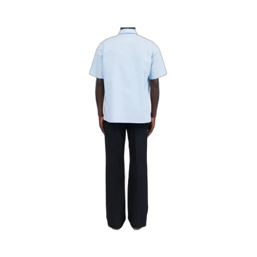 Numbers-Motif Short-Sleeved Shirt