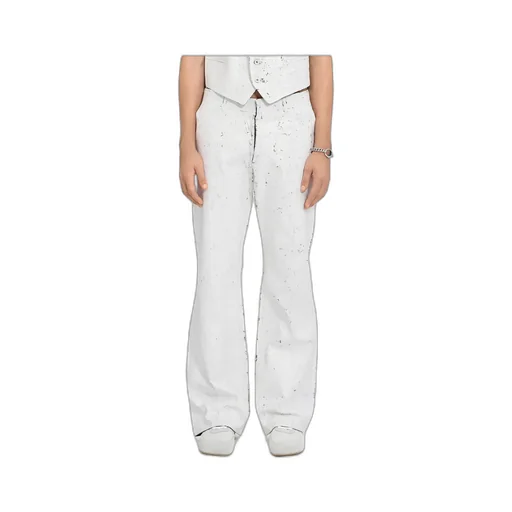 Painted White Trousers