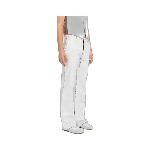 Painted White Trousers