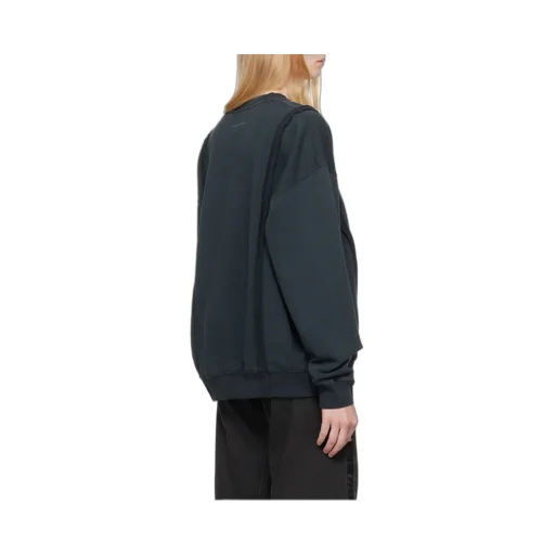 Numbers-Motif Drop Shoulder Sweatshirt