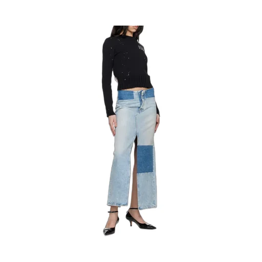 Long Denim Skirt