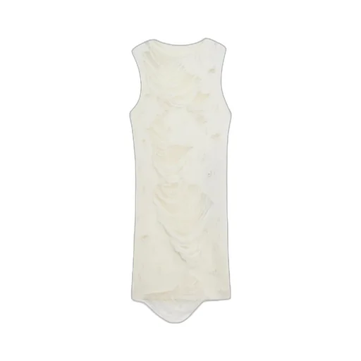 Sleeveless Distressed Dress