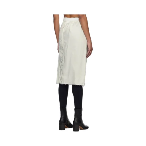 Frayed Edge Midi Skirt