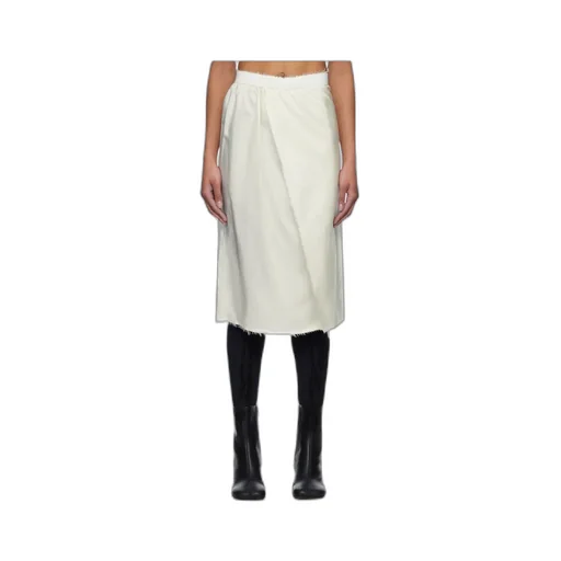 Frayed Edge Midi Skirt