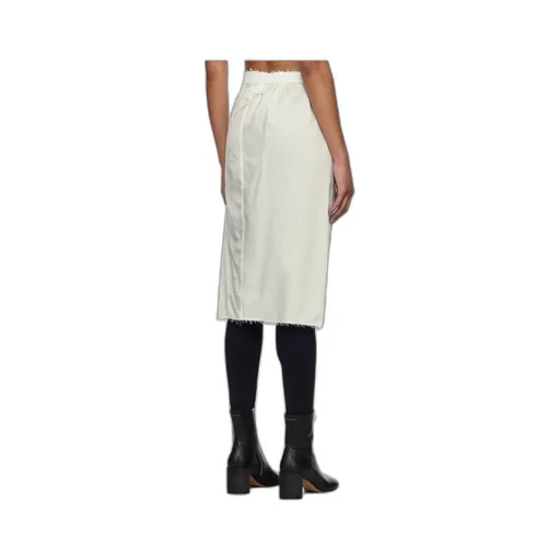 Frayed Edge Midi Skirt