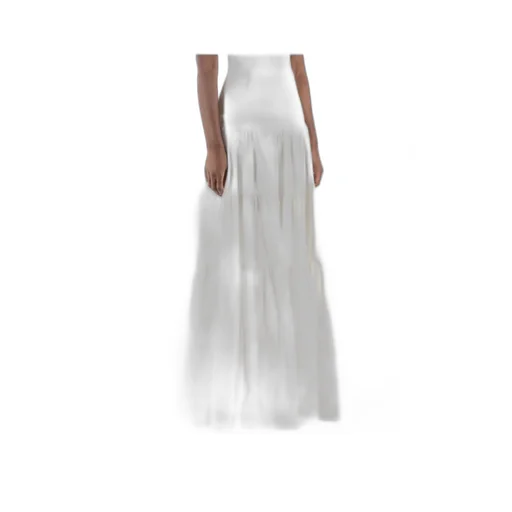 High Waist Midi Flounced Skirt