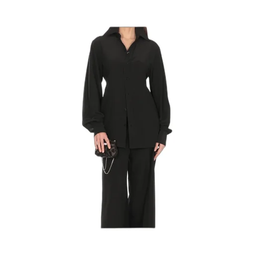 Long-Sleeved Belted Shirt