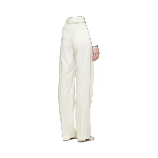 Straight-Leg Cut-Out Detailed Trousers