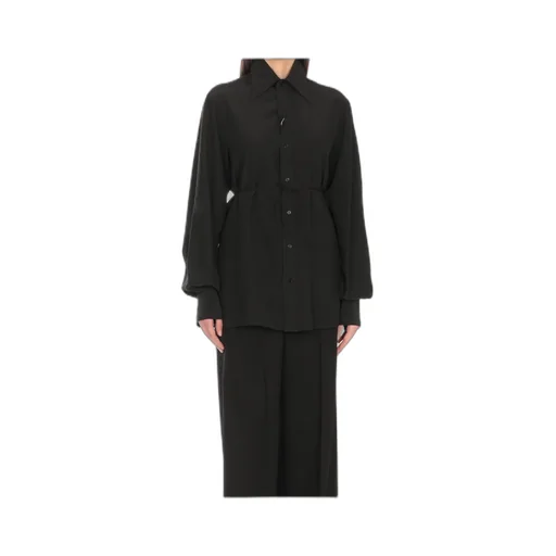 Long-Sleeved Belted Shirt