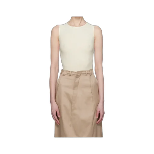 Stretch-Jersey Sleeveless Bodysuit