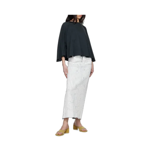 Rear Slit Midi Skirt