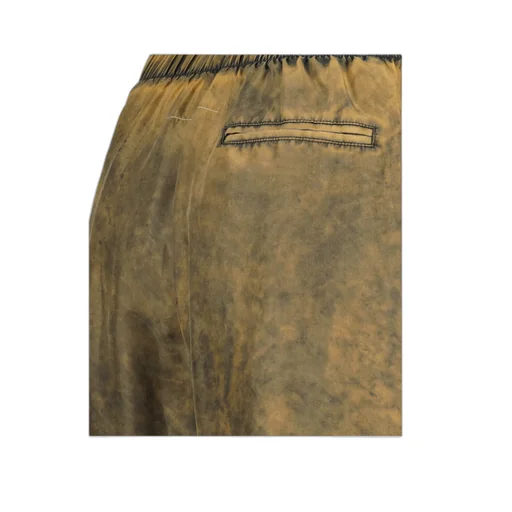 Distressed-Finish Thigh-Length Shorts